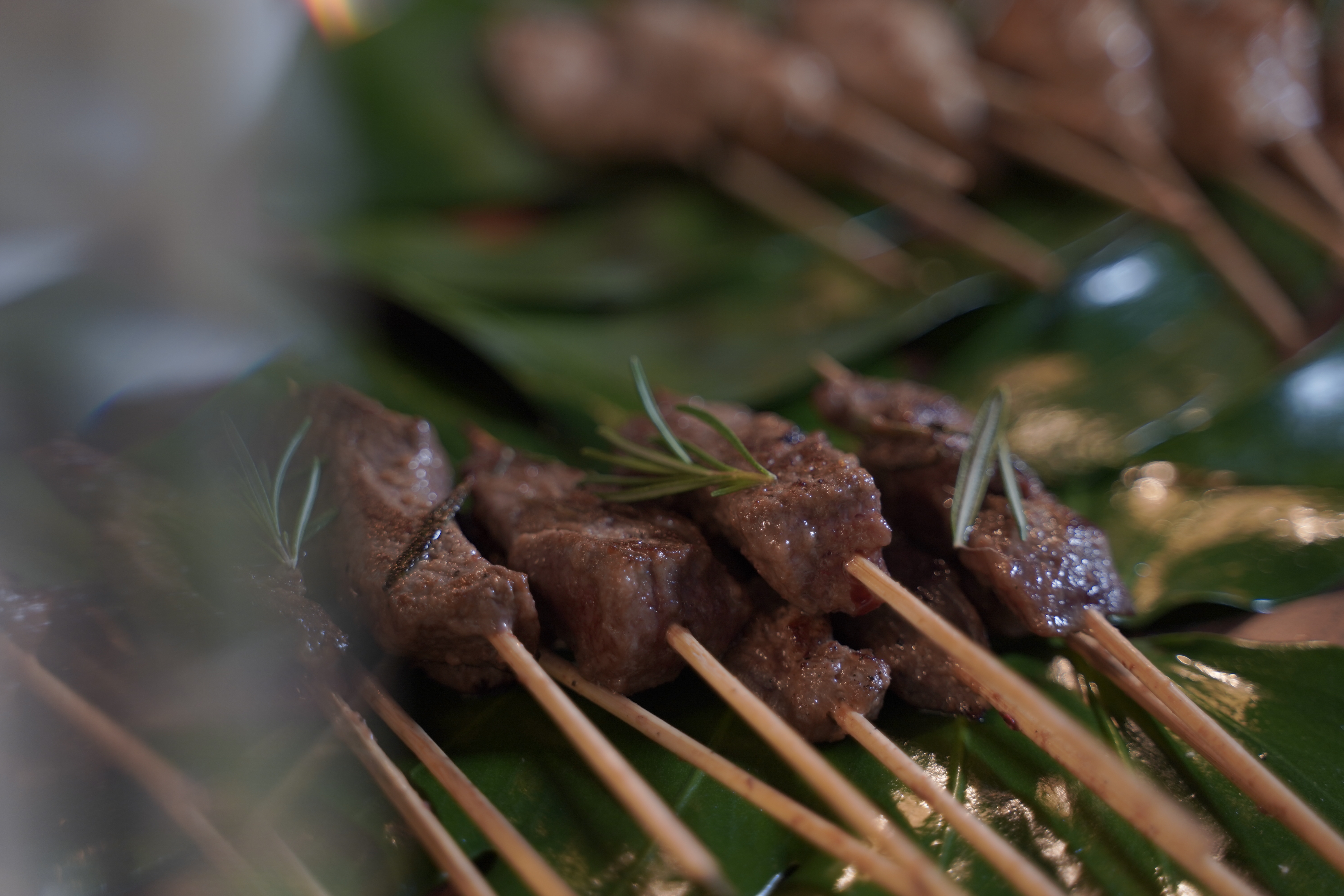Finger food platter with sliders and canapés